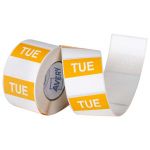 Avery Labels Tuesday Square Day 40x40mm Yellow White 500 Roll | 61-238813