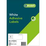 Celcast Labels A4 64x33.8mm 24up 100 Sheets | 61-239326