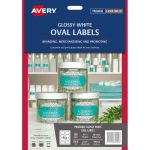 Avery Label L7127 Oval Glossy 8up 10 Sheets 84x50mm | 61-239545