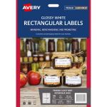 Avery Label L7123 Rectangular Glossy Label 14up 10 Sheets 80x35mm | 61-239547