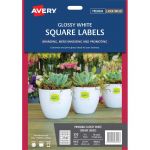Avery Label L7119 Square White Glossy 35up 10 Sheets 35x35mm | 61-239548