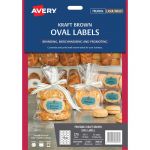 Avery Label L7103 Oval Kraft 18up 15 Sheets 63x42mm | 61-239551