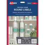 Avery Label L7114 Round Crystal Clear 60mm 12up 10 Sheets | 61-239555