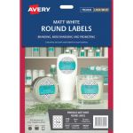 Avery Label L7104rev Round White 60mm 12up 10 Sheets | 61-239558