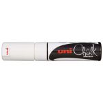 Uni Chalk Marker 8.0mm Chisel Tip White Pwe-8k | 61-249076