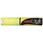 Uni Chalk Marker 8.0mm Chisel Tip Fluoro Yellow Pwe-8k | 61-249077