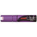 Uni Chalk Marker 8.0mm Chisel Tip Violet Pwe-8k | 61-249081