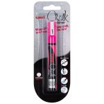 Uni Chalk Marker 1.8-2.5mm Bullet Hangsell Fluoro Pink Pwe-5m | 61-249746