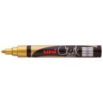 Uni Chalk Marker 1.8-2.5mm Bullet Tip Gold Pwe-5m | 61-249782