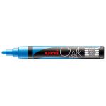 Uni Chalk Marker 1.8-2.5mm Bullet Tip Light Blue Pwe-5m | 61-249991