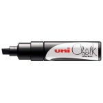Uni Chalk Marker 8.0mm Chisel Tip Black Pwe-8k | 61-249993