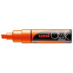 Uni Chalk Marker 8.0mm Chisel Tip Fluoro Orange Pwe-8k | 61-249994