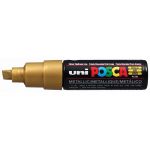 Uni Posca Marker 8.0mm Bold Chisel Gold Pc-8k | 61-250059