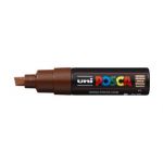 Uni Posca Marker 8.0mm Bold Chisel Brown Pc-8k | 61-250180