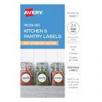 Avery Assorted Kitchen And Pantry Labels A6 Circle 45mm 6up 4 Sheets | 61-272543