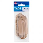 Avery Kraft Brown Scallop Tags W/string 85x45mm 25 Pack | 61-272558
