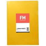 Fm Pocket L Shape Clear A4 Yellow 12 Pack Hangsell | 61-278545