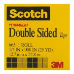 Scotch Double Sided Tape 665 12.7mm X 23m | 68-10156