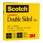 Scotch Double Sided Tape 665 12.7mm X 33m | 68-10179