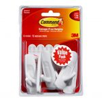 Command Hook 17001-6 Medium White Value, Pack Of 6 | 68-10339