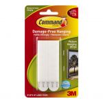 Command Picture Hanging Strips 17206 Large White, Pack Of 4 Sets | 68-10351