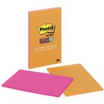 Post-it Super Sticky Lined Notes 5845-ss 127x203mm Energy (rio), Pack Of 2 | 68-10526