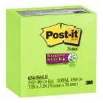 Post-it Super Sticky Notes 654-5ssle 76x76mm Limeade, Pack Of 5 | 68-10537