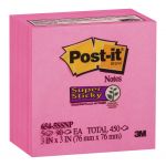 Post-it Super Sticky Notes 654-5ssnp 76x76mm Neon Pink, Pack Of 5 | 68-10540