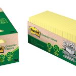 Post-it Greener Rec Notes 654r-24cp-cy 76x76mm Yellow, Pack Of 24 | 68-10549