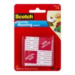 Scotch Mounting Squares 108 Removable 25mm, Pack Of 16 | 68-10690