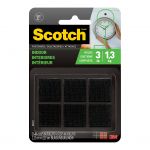 Scotch Fastener Indoor Rf4721 22x22mm Black, Pack Of 6 Sets | 68-10698