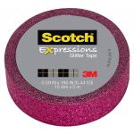 Scotch Expressions Glitter Washi Tape C514-pnk 15mm X 5m Pink | 68-10702