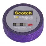 Scotch Expressions Glitter Washi Tape C514-pur 15mm X 5m Bright Violet | 68-10862