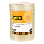 Scotch Everyday Tape 500 18mmx66m, Pack Of 8 | 68-10985