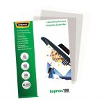 Fellowes Laminating Pouches A3 Gloss 100 Micron Pack 100 | 68-F5351205