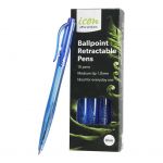 Icon Ballpoint Retractable Pens Medium Blue Pack 10 | 68-IBPRBLUE10