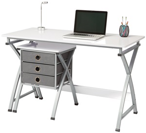 Brenton Desk X Cross White With Filing Unit Lookat Nz Free